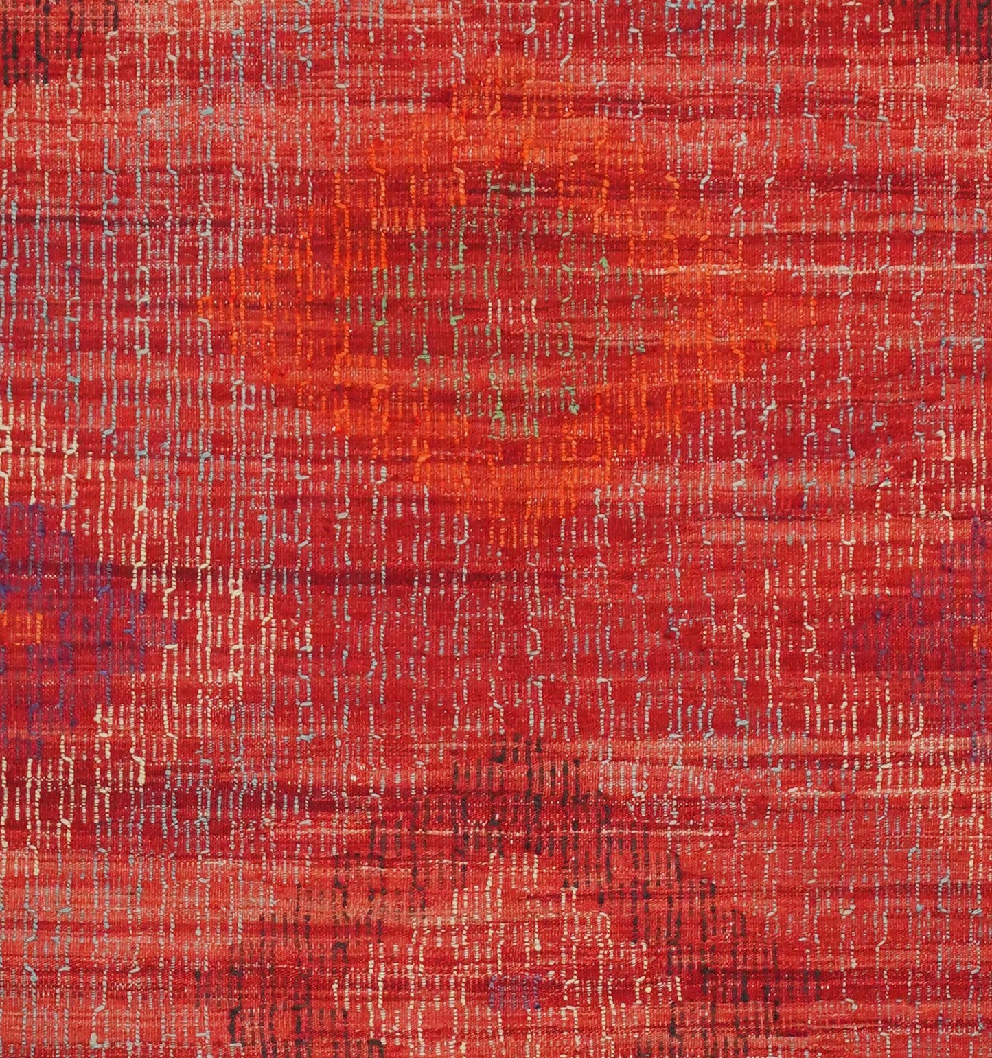 Détail du tissage – Tapis kilim ancien Koprubasi 280×180 cm, laine naturelle tissée main