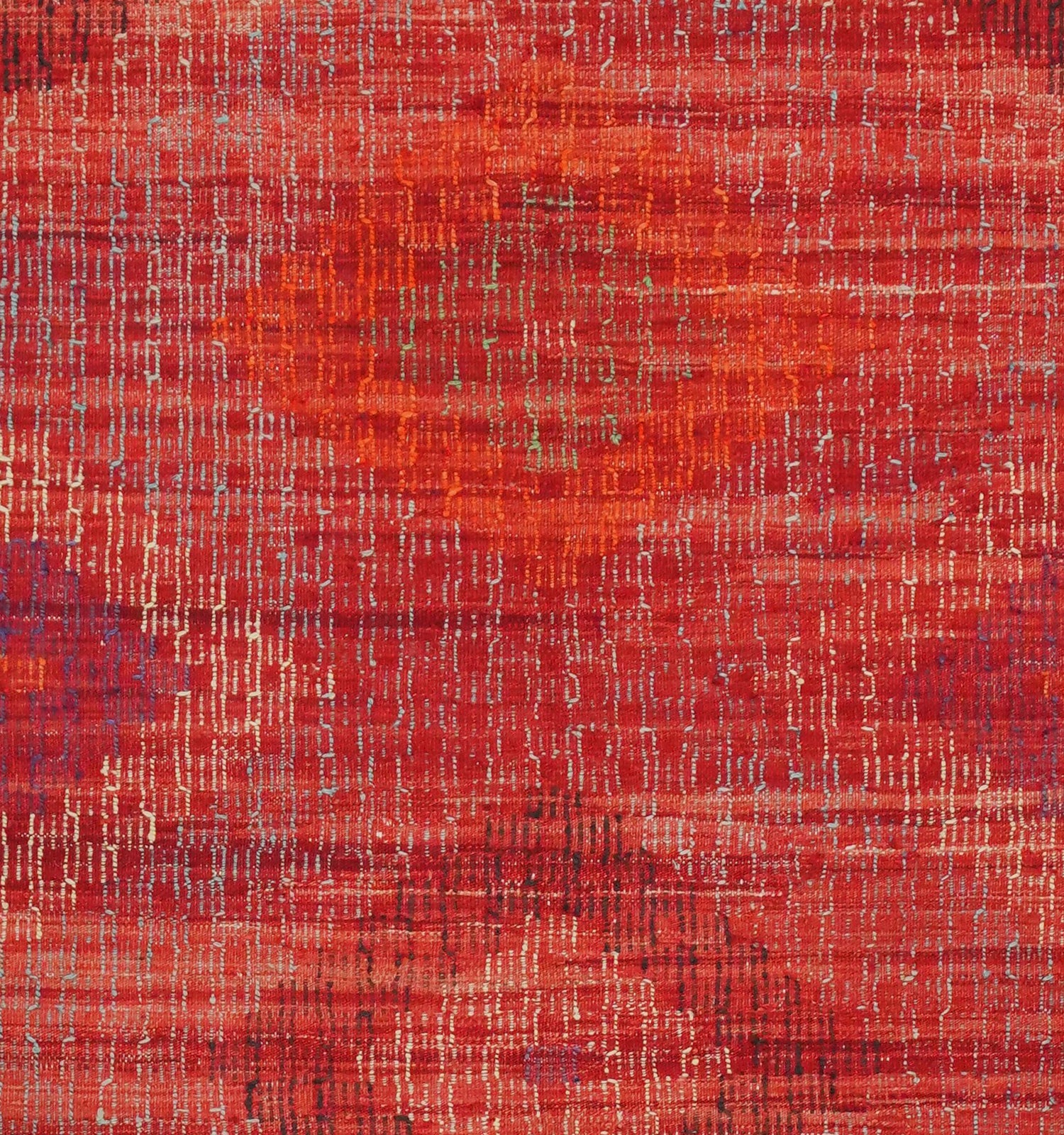Détail du tissage – Tapis kilim ancien Koprubasi 280×180 cm, laine naturelle tissée main