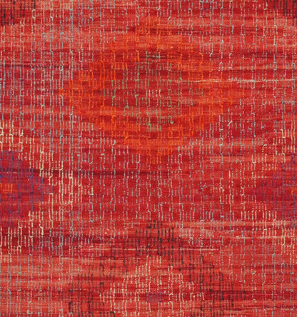 Détail du tissage – Tapis kilim ancien Koprubasi 280×180 cm, laine naturelle tissée main