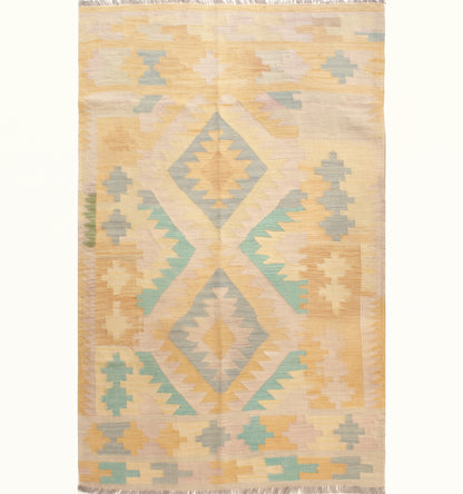 Kilim Maimana 146 x 100 cm – Tapis turc en laine tissé main, provenance Maimana