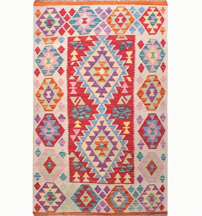 Kilim Maimana 146 x 100 cm – Tapis turc en laine tissé main, provenance Maimana