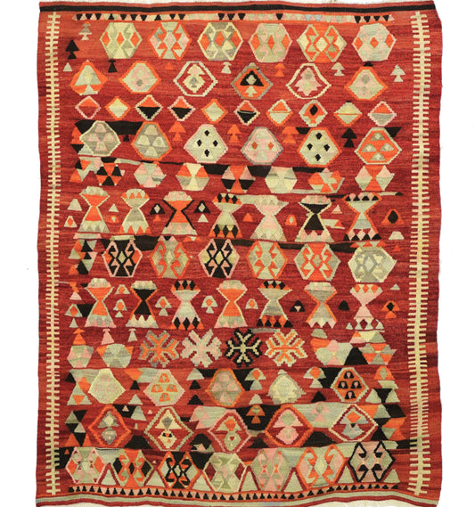 Kilim Ordu 185 x 170 cm – Tapis turc en laine tissé main, provenance Ordu