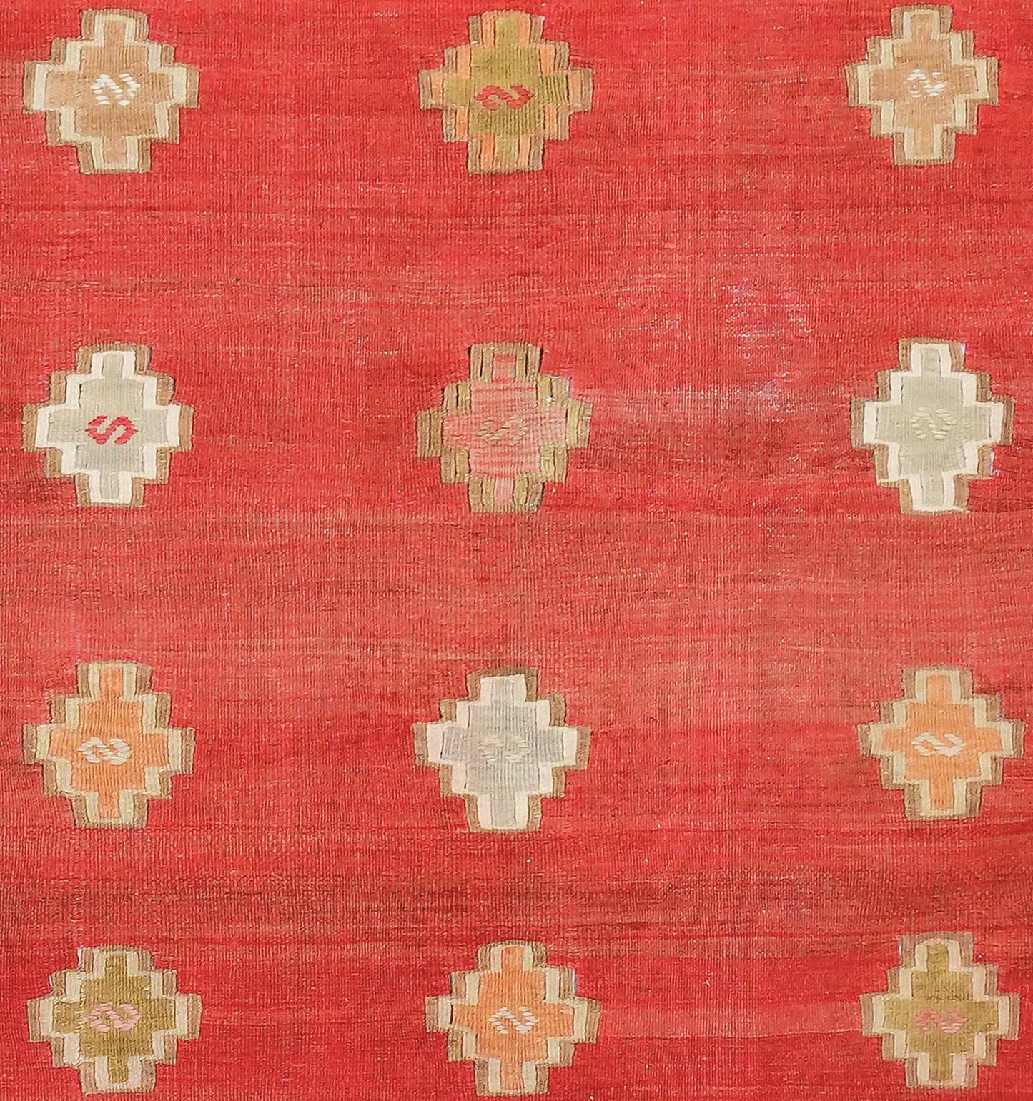 Détail du tissage en laine du kilim Manisa tissé à la main (provenance Manisa)