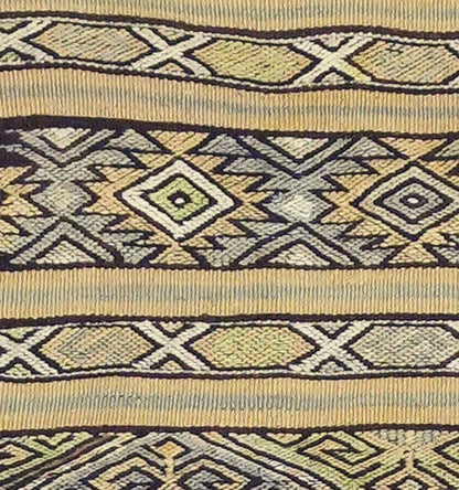 Vue horizontale du kilim Menemenci 115 x 92 cm – Tapis turc en laine de provenance Menemenci