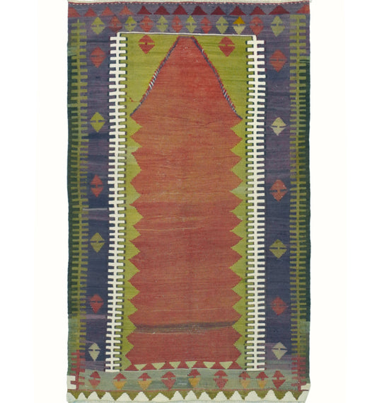 Kilim Obruk 140 x 85 cm – Tapis turc en laine tissé main, provenance Obruk