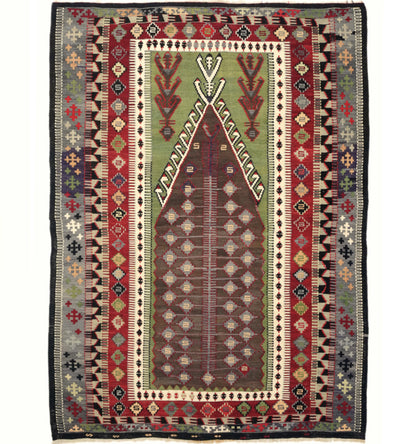 Kilim Obruk 200 x 143 cm – Tapis turc en laine tissé main, provenance Obruk