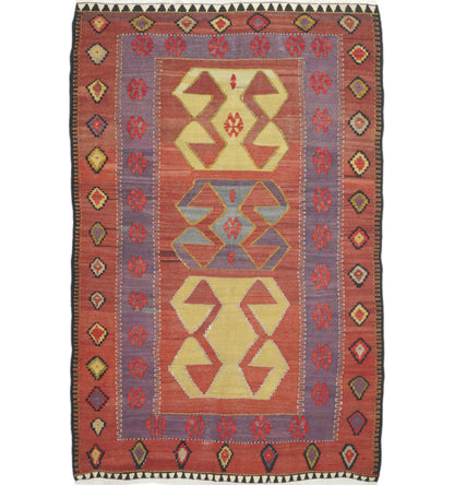 Kilim Obruk 210 x 130 cm – Tapis turc en laine tissé main, provenance Obruk