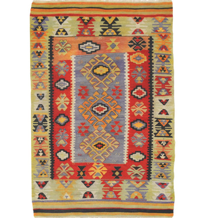 Kilim Pamukkale 135 x 90 cm – Tapis turc en laine tissé main, provenance Pamukkale