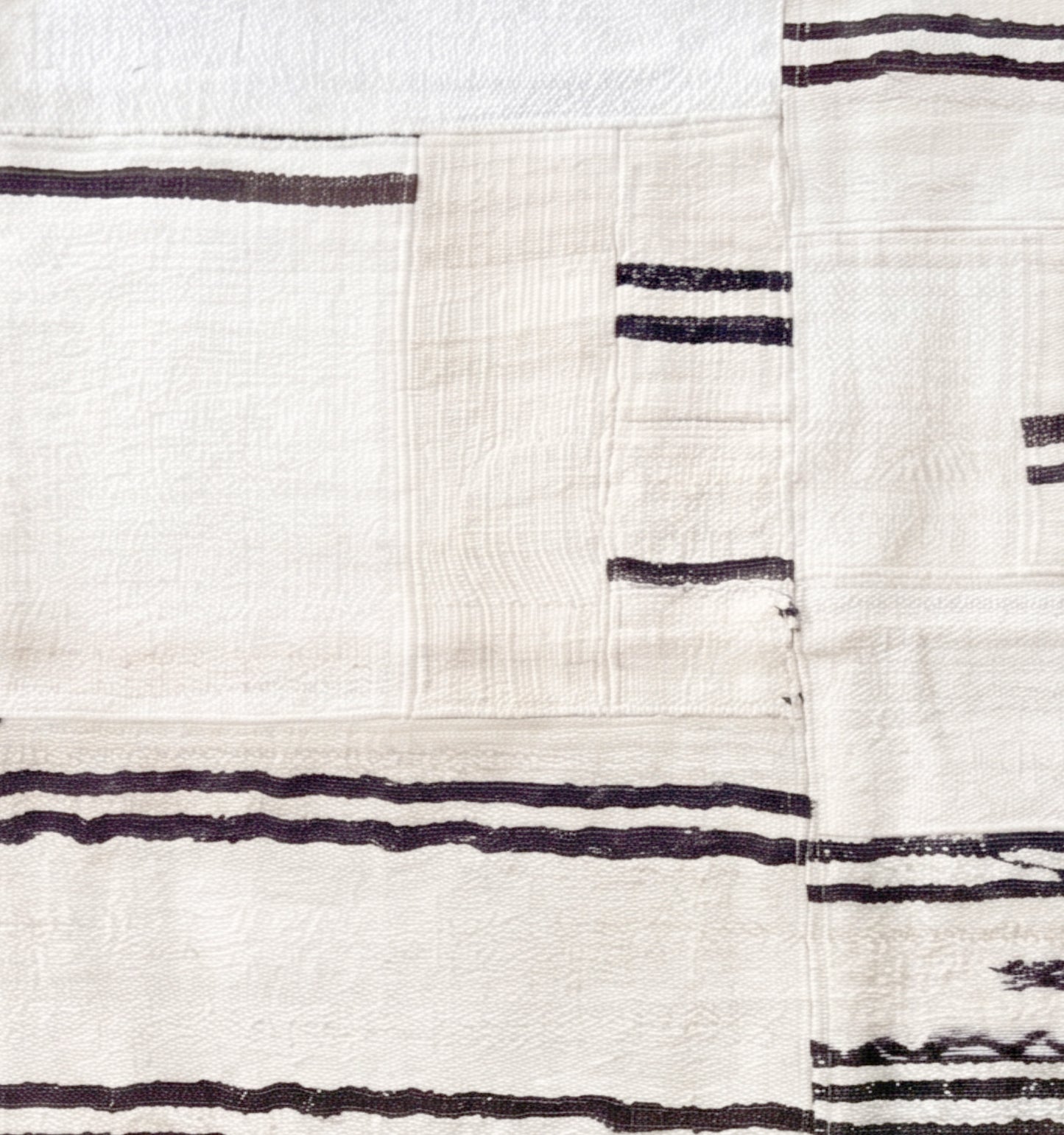 Détail du tissage en laine du kilim Patchwork tissé à la main (provenance Patchwork)