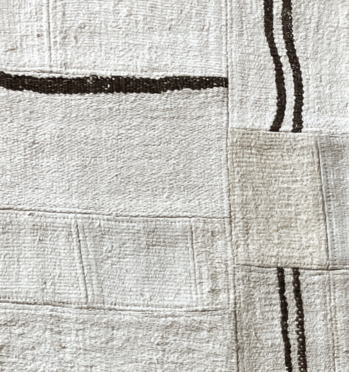 Détail du tissage en laine du kilim Patchwork tissé à la main (provenance Patchwork)
