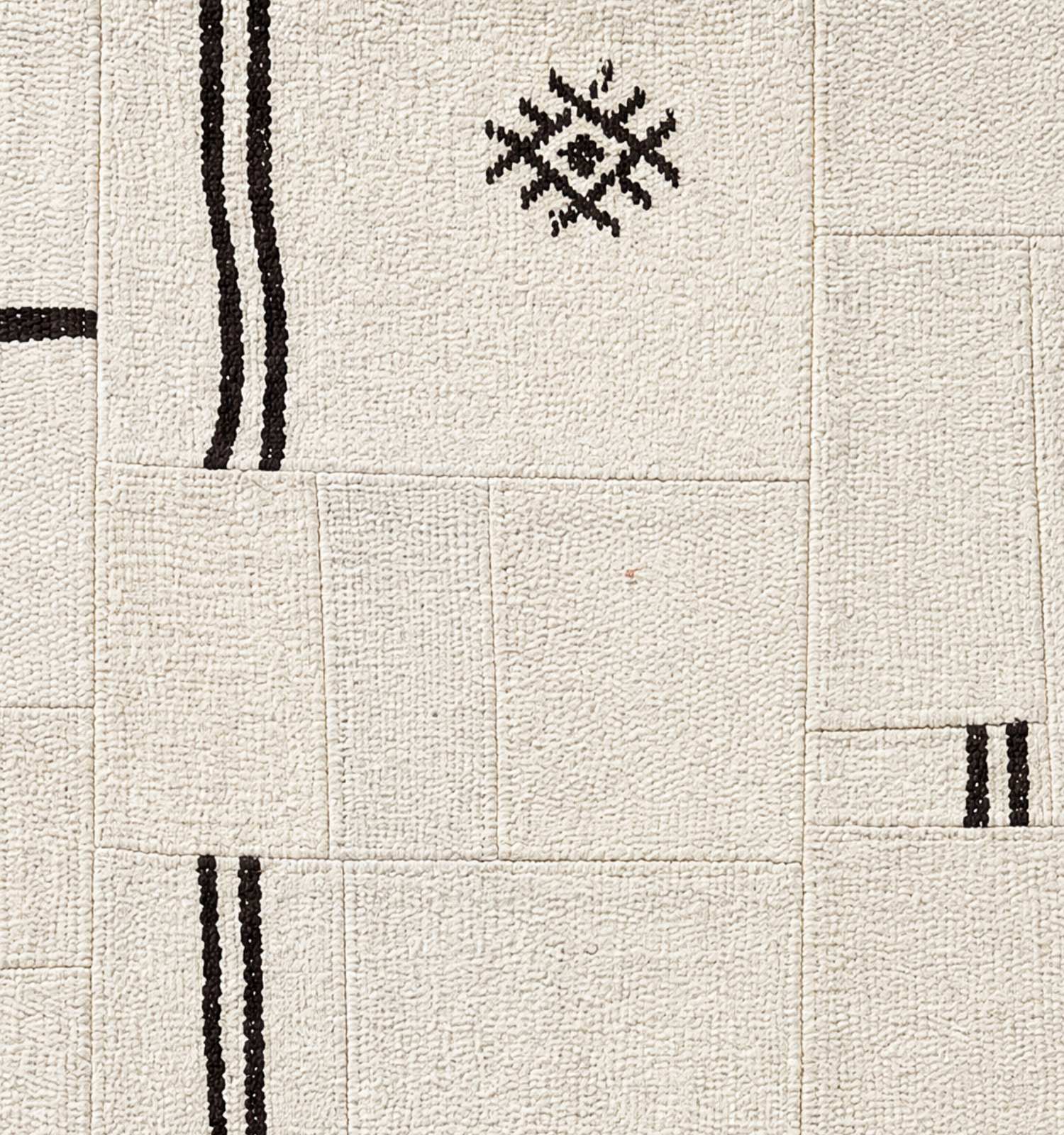 Détail du tissage en laine du kilim Patchwork tissé à la main (provenance Patchwork)