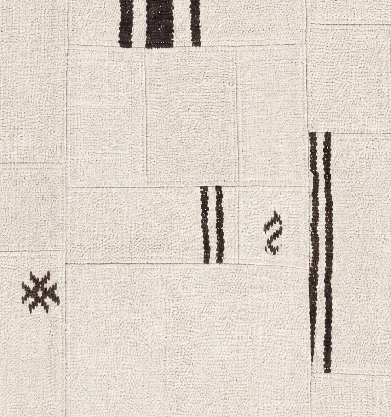 Détail du tissage en laine du kilim Patchwork tissé à la main (provenance Patchwork)