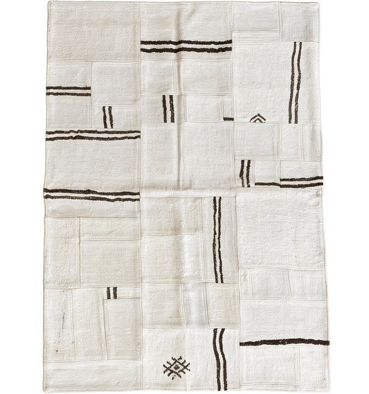 Kilim Patchwork 180 x 120 cm – Tapis turc en laine tissé main, provenance Patchwork