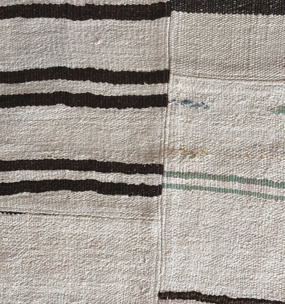 Détail du tissage en laine du kilim Patchwork tissé à la main (provenance Patchwork)