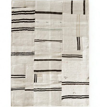 Kilim Patchwork 210 x 140 cm – Tapis turc en laine tissé main, provenance Patchwork