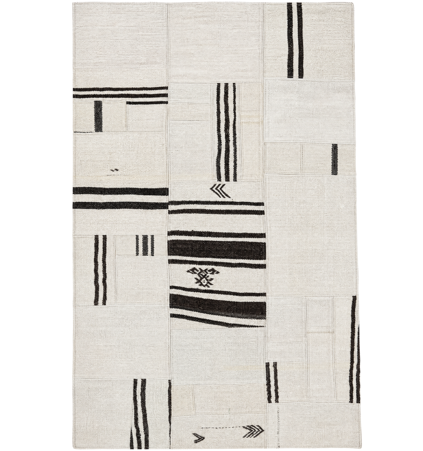 Kilim Patchwork 210 x 140 cm – Tapis turc en laine tissé main, provenance Patchwork