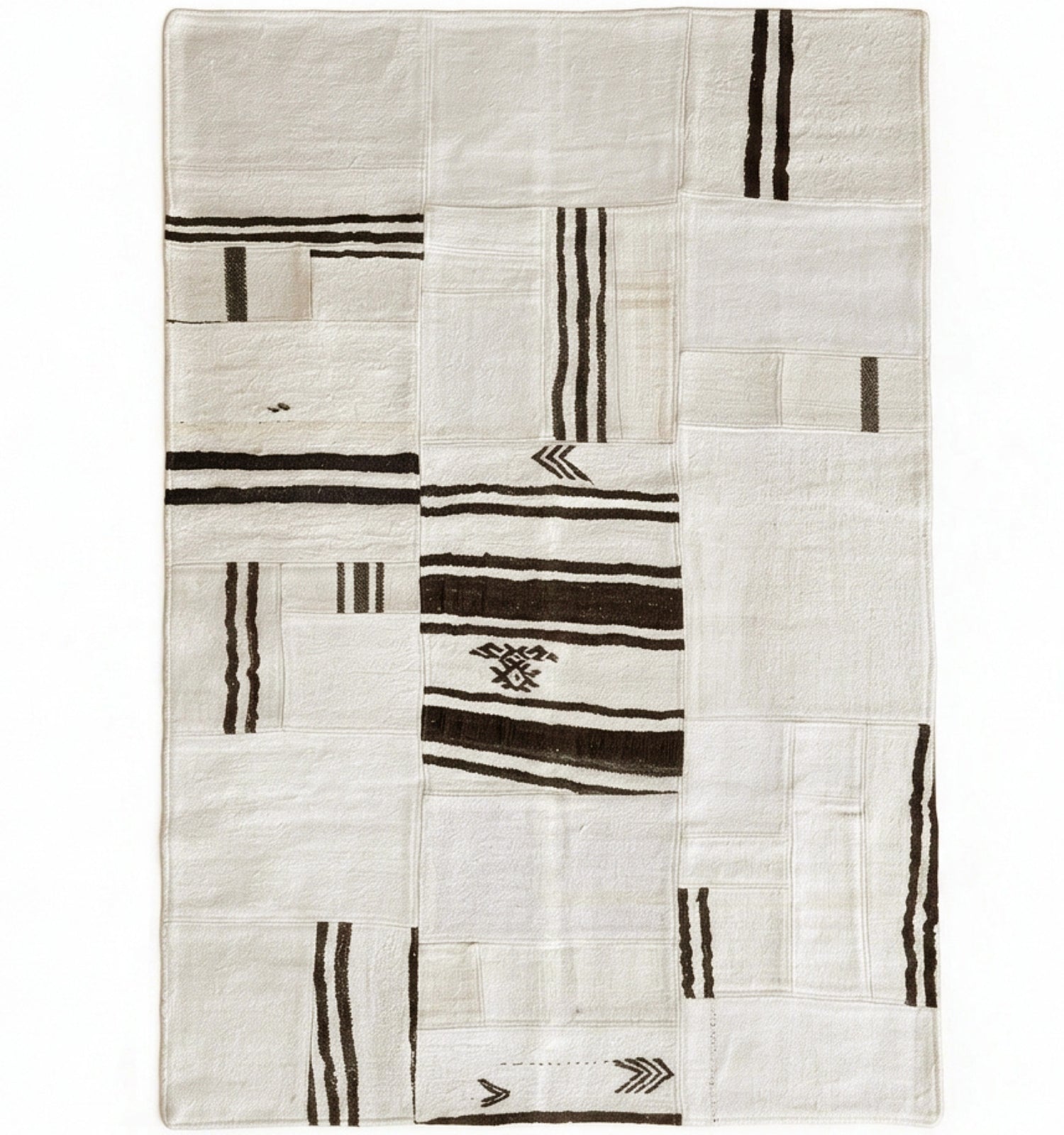 Kilim Patchwork 210 x 140 cm – Tapis turc en laine tissé main, provenance Patchwork