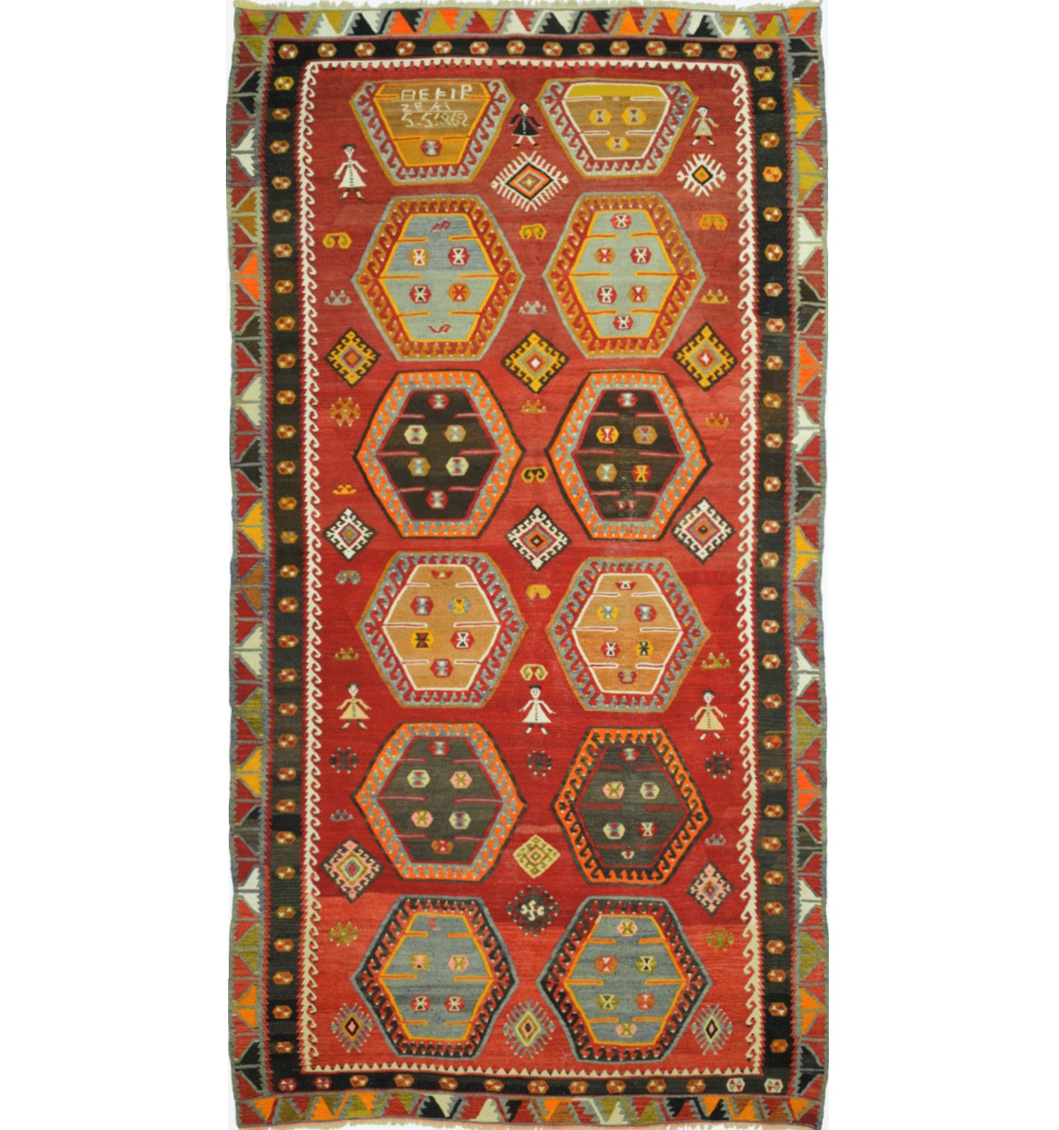 Kilim Sarkisla 350 x 162 cm – Tapis turc en laine tissé main, provenance Sarkisla