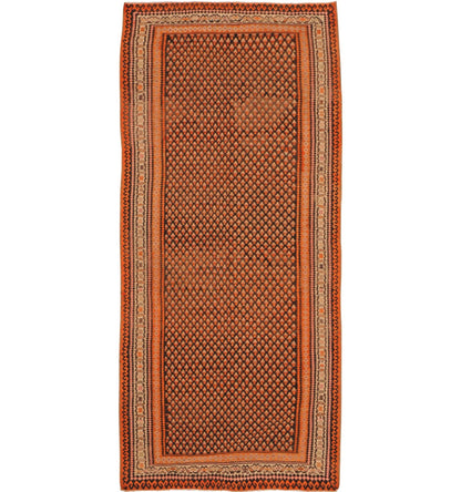 Kilim ancien Sene 290×136 cm – Tapis kilim persan tissé main en laine naturelle, Kurdistan