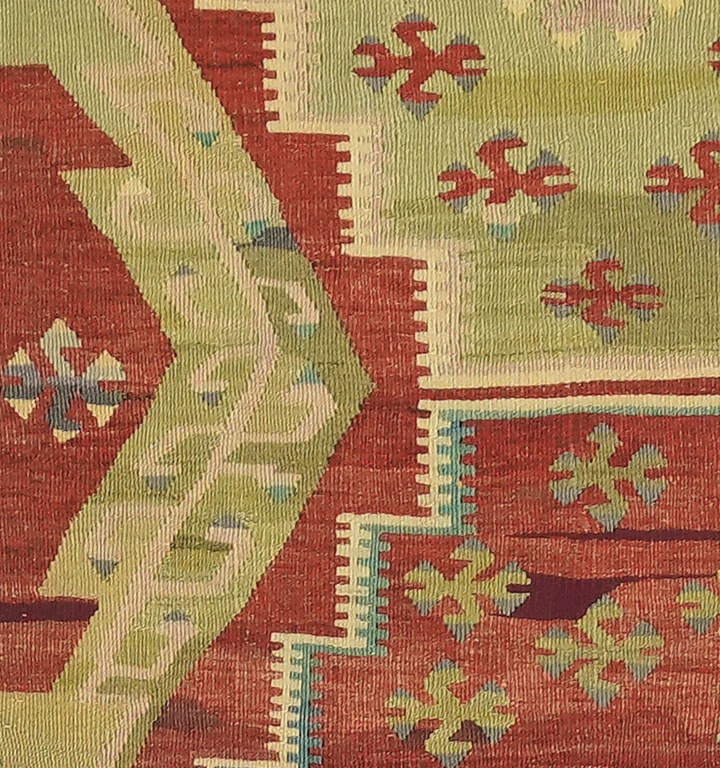 Détail du tissage en laine du kilim Sihli tissé à la main (provenance Sihli)