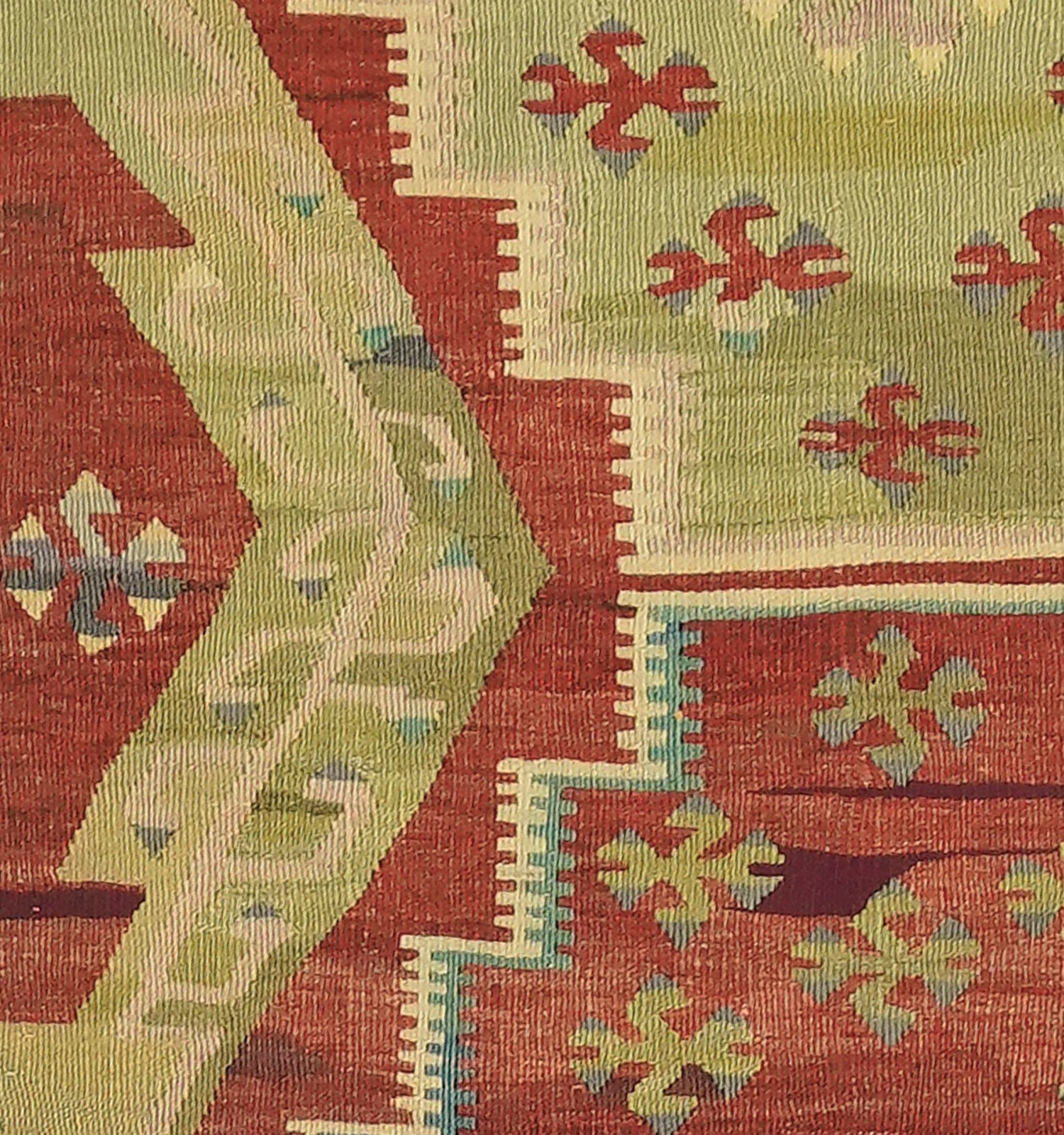 Détail du tissage en laine du kilim Sihli tissé à la main (provenance Sihli)