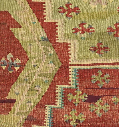 Détail du tissage en laine du kilim Sihli tissé à la main (provenance Sihli)