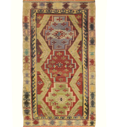 Kilim Sihli 224 x 130 cm – Tapis turc en laine tissé main, provenance Sihli