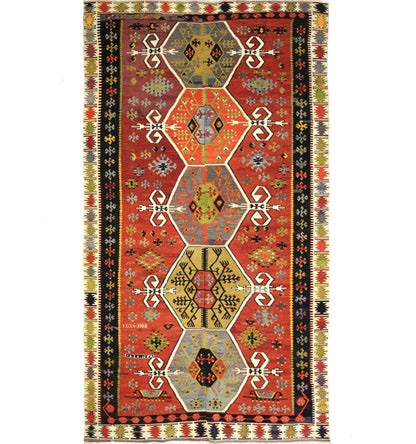 Kilim Sihli 300 x 169 cm – Tapis turc en laine tissé main, provenance Sihli