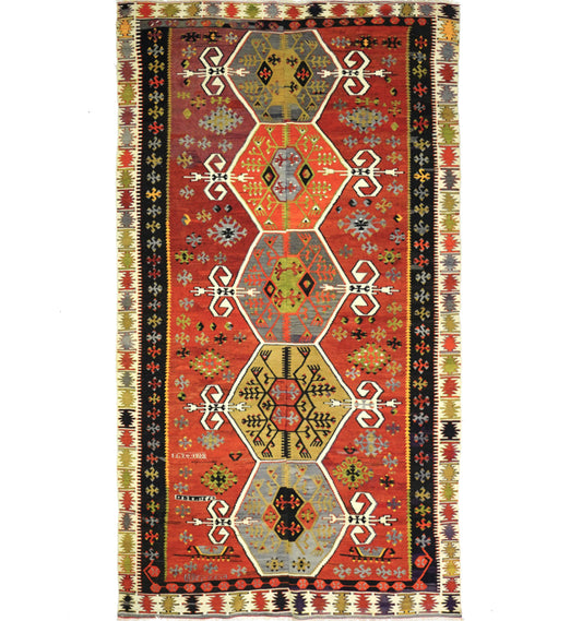 Kilim Sihli 300 x 169 cm – Tapis turc en laine tissé main, provenance Sihli