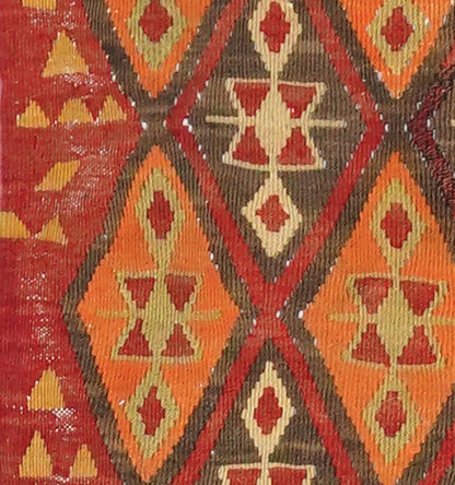 Détail du tissage en laine du kilim Sivas tissé à la main (provenance Sivas)