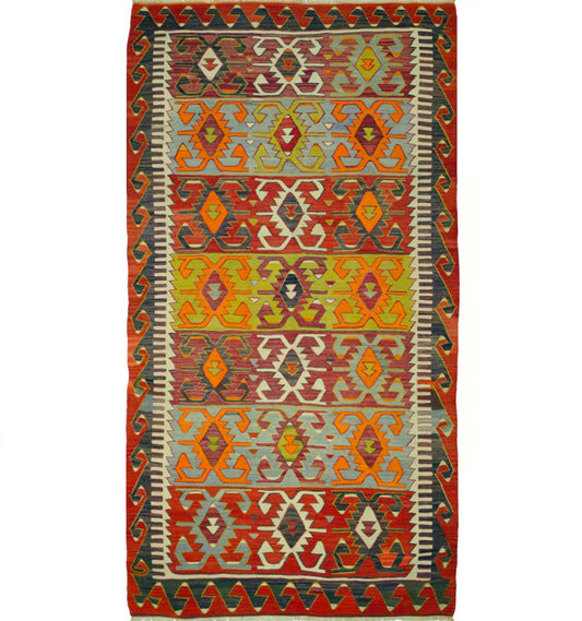 Kilim Sivrihisar 285 x 152 cm – Tapis turc en laine tissé main, provenance Sivrihisar