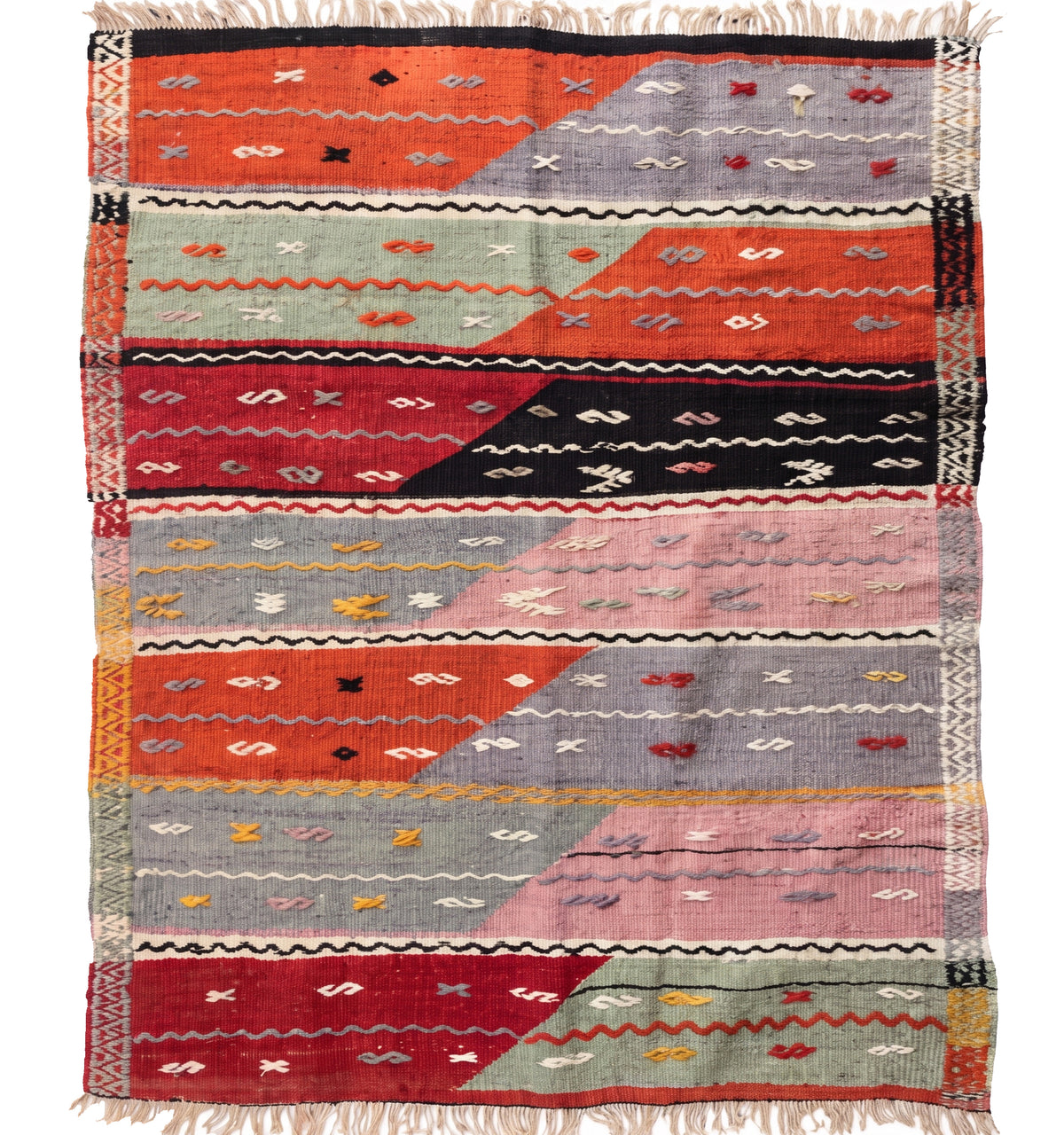 Kilim Sofra 120 x 100 cm – Tapis turc en laine tissé main, provenance Sofra