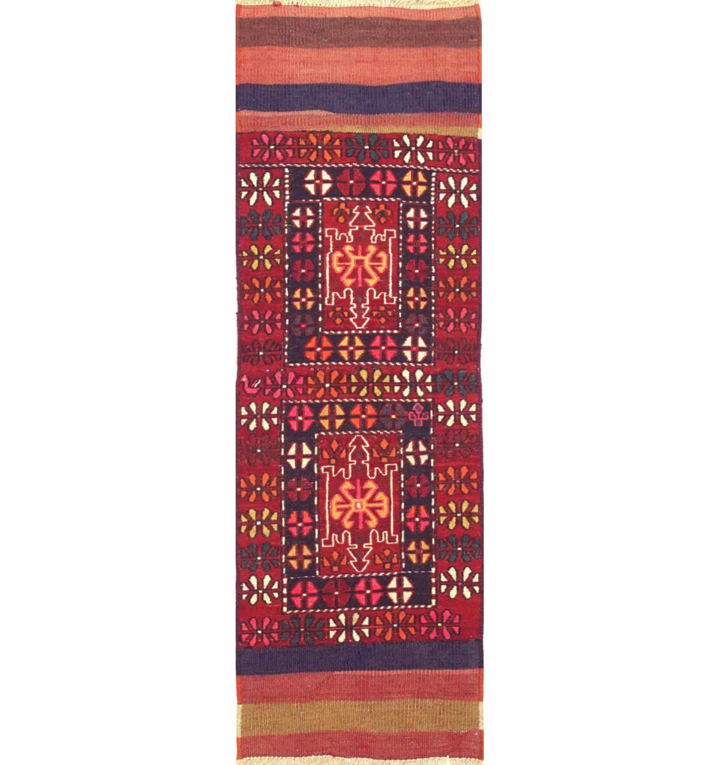 Kilim Soumak 157 x 45 cm – Tapis turc en laine tissé main, provenance Soumak