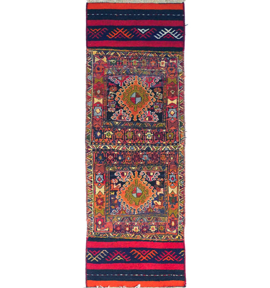 Kilim Soumak 157 x 50 cm – Tapis turc en laine tissé main, provenance Soumak