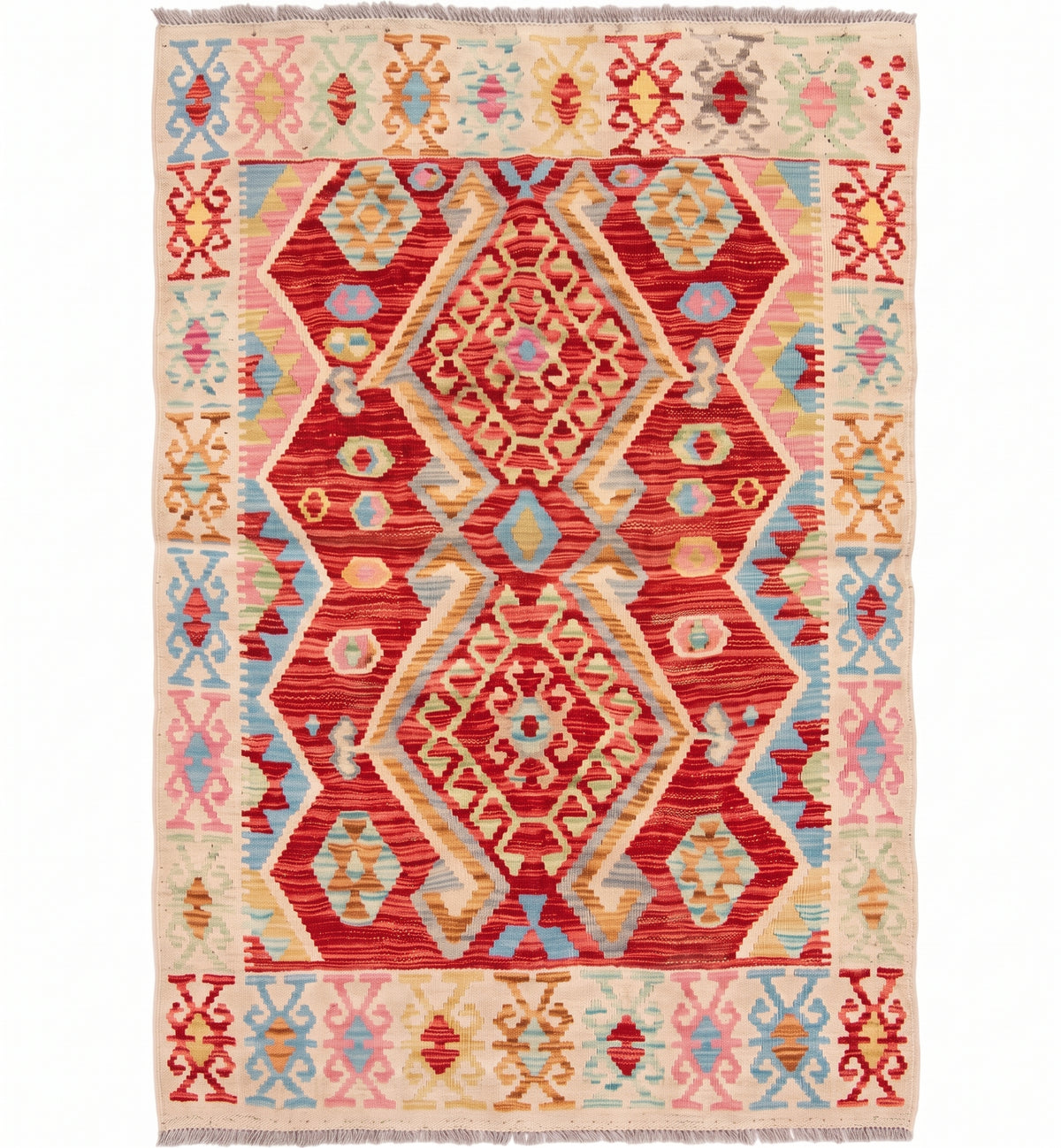 Kilim Waziri 142 x 100 cm – Tapis turc en laine tissé main, provenance Waziri