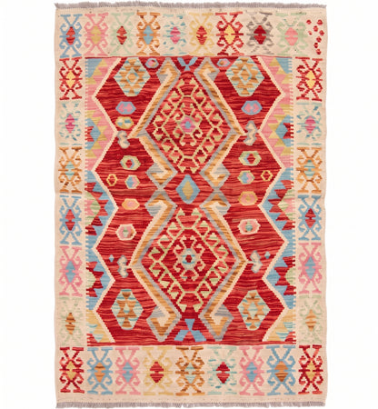 Kilim Waziri 142 x 100 cm – Tapis turc en laine tissé main, provenance Waziri