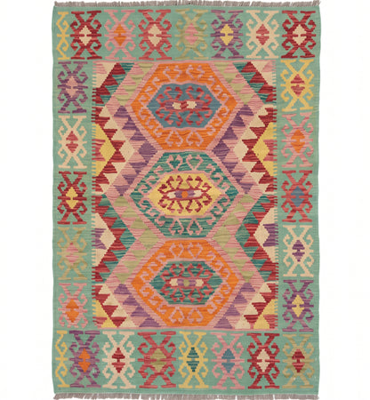 Kilim Waziri 142 x 103 cm – Tapis turc en laine tissé main, provenance Waziri