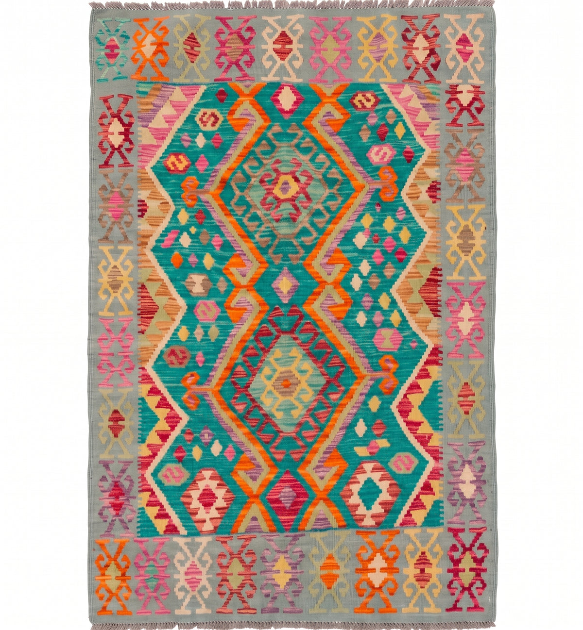 Kilim Waziri 162 x 103 cm – Tapis turc en laine tissé main, provenance Waziri