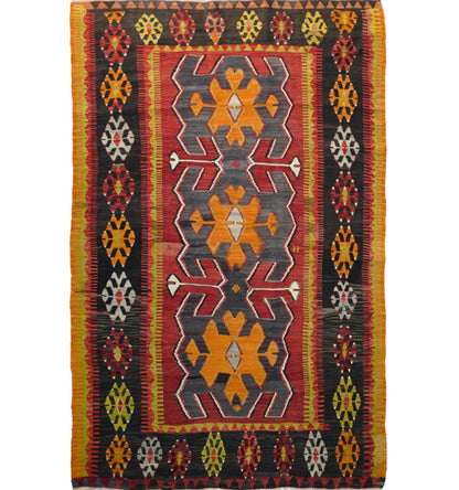 Kilim Yesilova 207 x 140 cm – Tapis turc en laine tissé main, provenance Yesilova