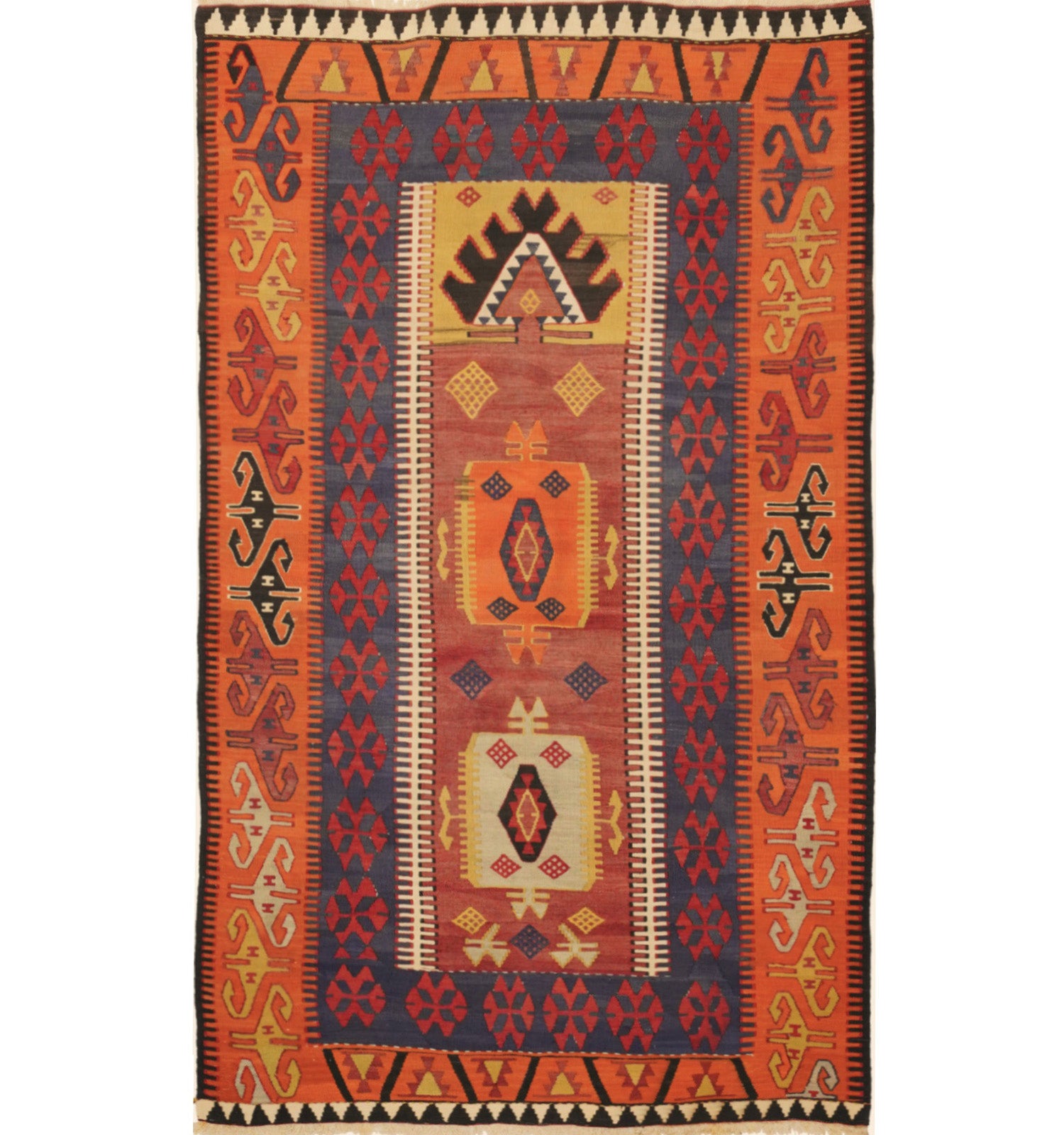 Kilim Yesilova 230 x 138 cm – Tapis turc en laine tissé main, provenance Yesilova