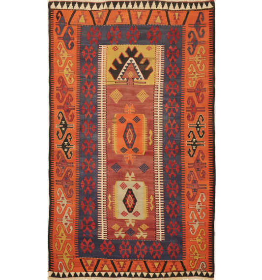 Kilim Yesilova 230 x 138 cm – Tapis turc en laine tissé main, provenance Yesilova