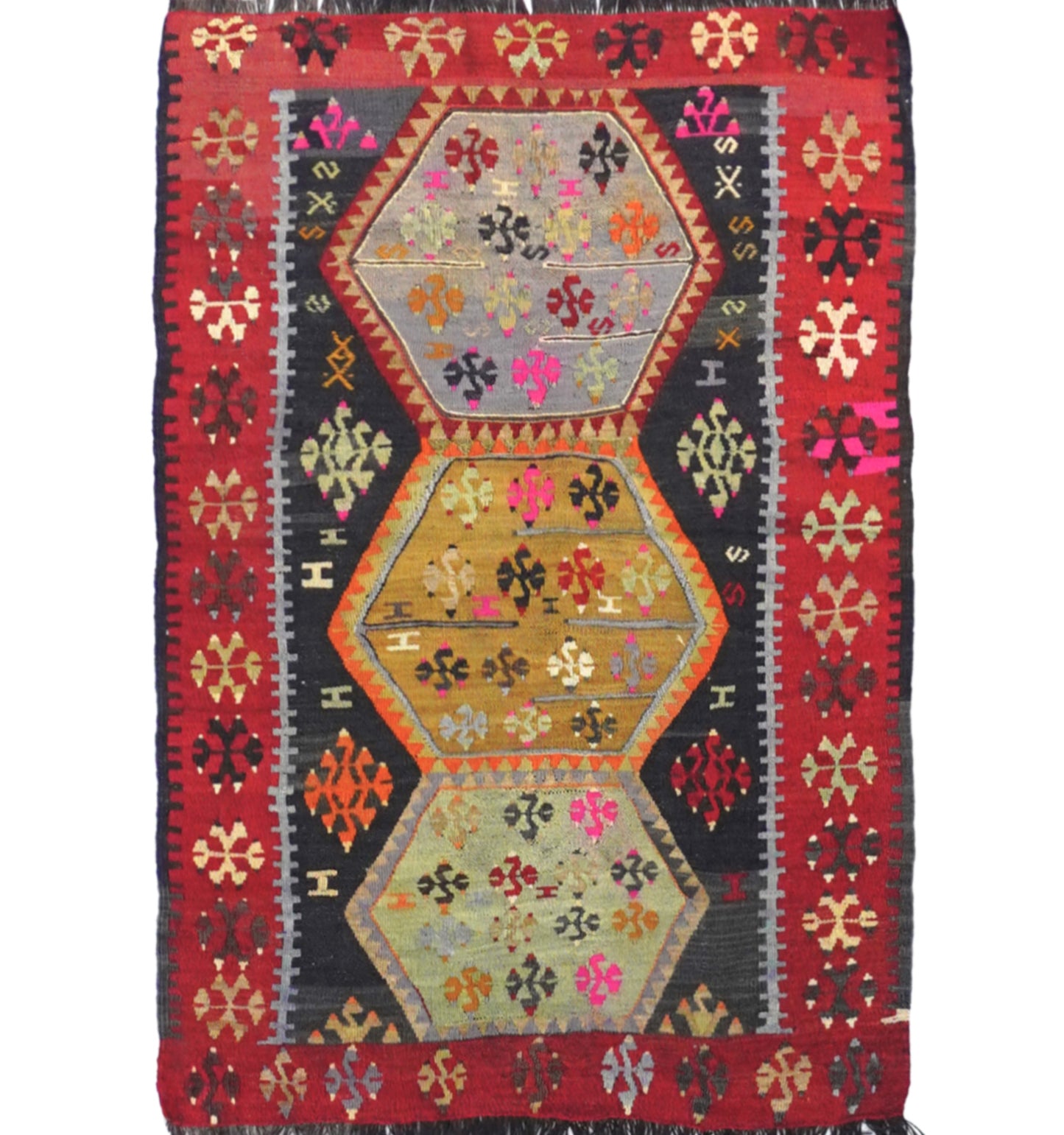 Kilim Yozgat 110 x 80 cm – Tapis turc en laine tissé main, provenance Yozgat
