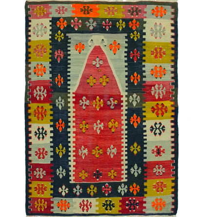 Kilim Yozgat 130 x 95 cm – Tapis turc en laine tissé main, provenance Yozgat