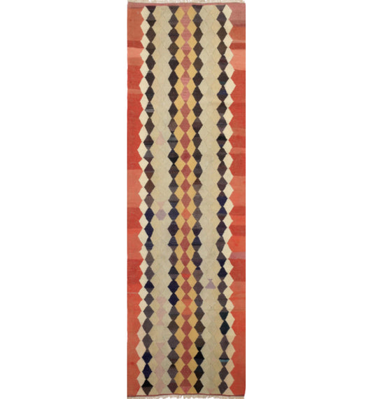 Kilim Yozgat 288 x 78 cm – Tapis turc en laine tissé main, provenance Yozgat