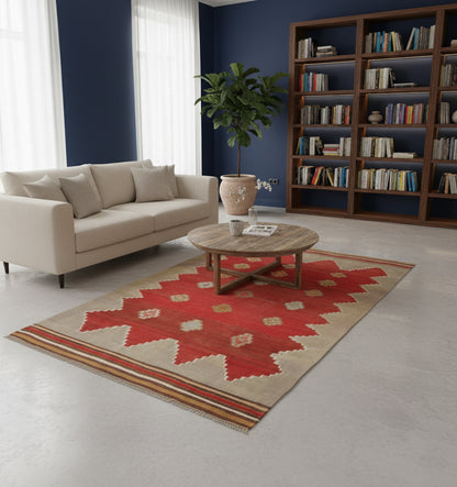 Tapis salon 238 x 152 cm en situation dans un intérieur moderne – Décoration provenance Manisa